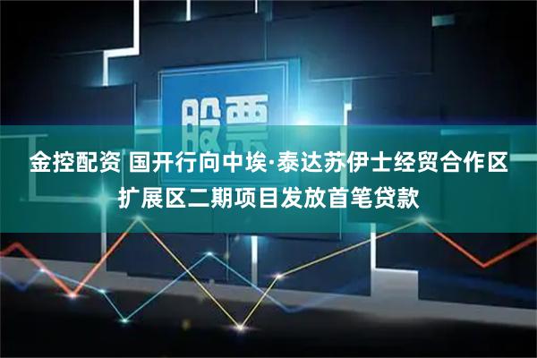 金控配资 国开行向中埃·泰达苏伊士经贸合作区扩展区二期项目发放首笔贷款