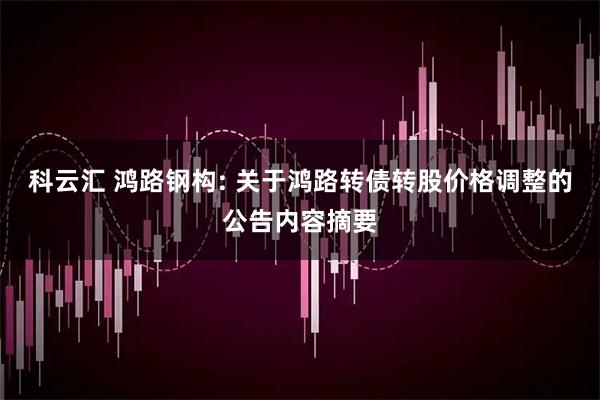 科云汇 鸿路钢构: 关于鸿路转债转股价格调整的公告内容摘要